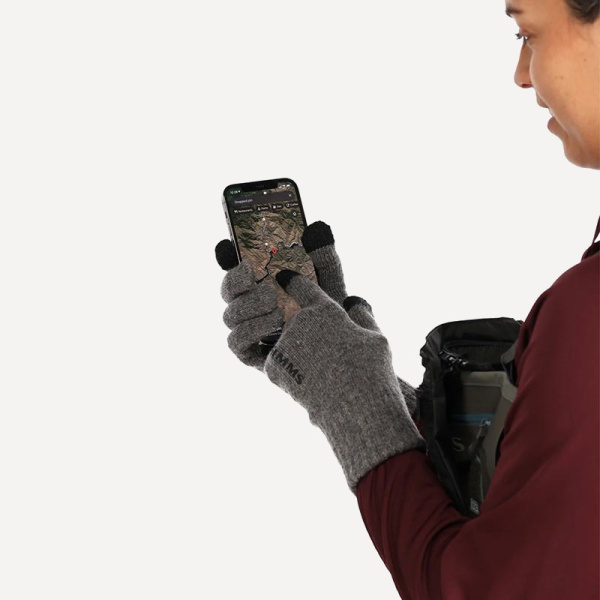 Перчатки Simms Wool Full Finger Glove (S/M; steel)